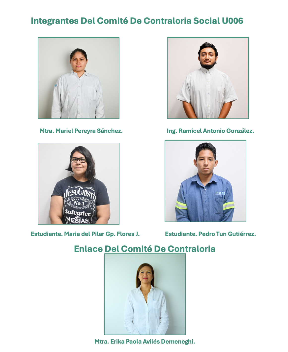 Integrantes del contraloria social